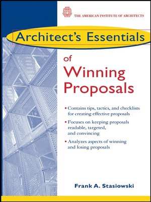 cover image of Architect's Essentials of Winning Proposals